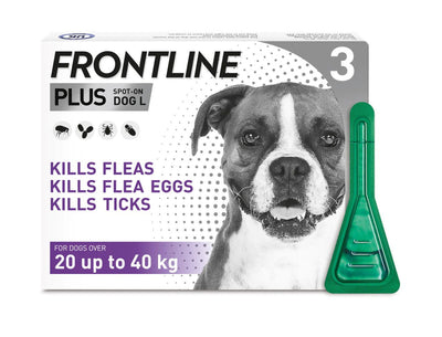Frontline Plus Spot On Extra Large Dog 40-60kg 3 Pipettes